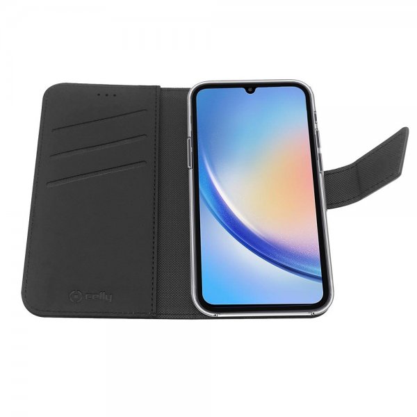 Celly Samsung Galaxy A34 5G Etui Wally Wallet Case Svart