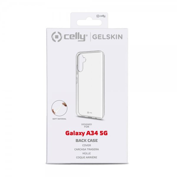 Celly Samsung Galaxy A34 5G Deksel GELSKIN Klar