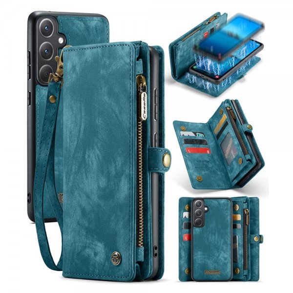 CaseMe Samsung Galaxy A35 Etui 008 Series Avtakbart Deksel Blå