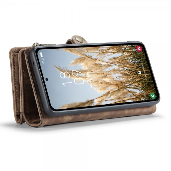 CaseMe Samsung Galaxy A35 Etui 008 Series Avtakbart Deksel Brun
