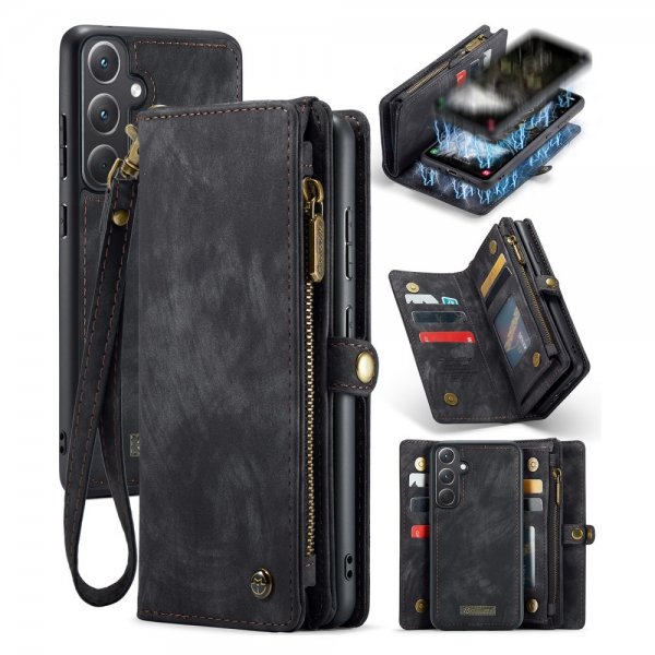 CaseMe Samsung Galaxy A35 Etui 008 Series Avtakbart Deksel Svart