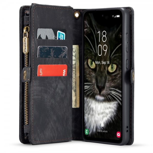 CaseMe Samsung Galaxy A35 Etui 008 Series Avtakbart Deksel Svart