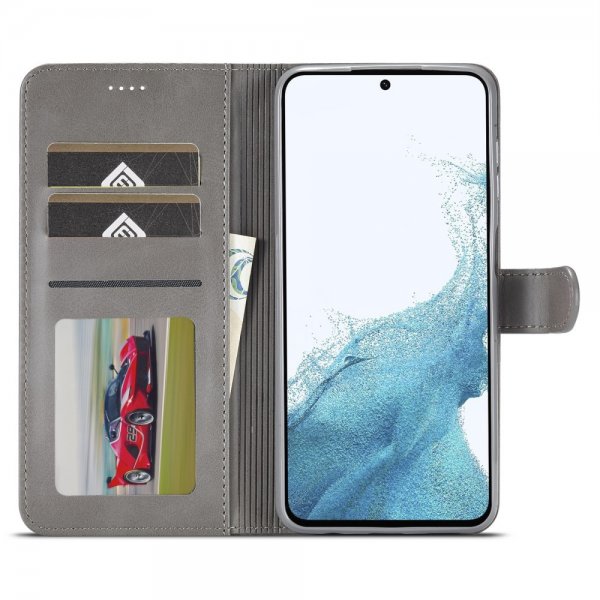 Lc.Imeeke Samsung Galaxy A35 Etui med Kortlomme stativfunksjon Grå