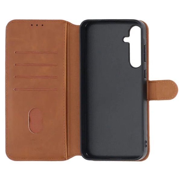 Rvelon Samsung Galaxy A35 Etui Detachable Wallet Case Brun