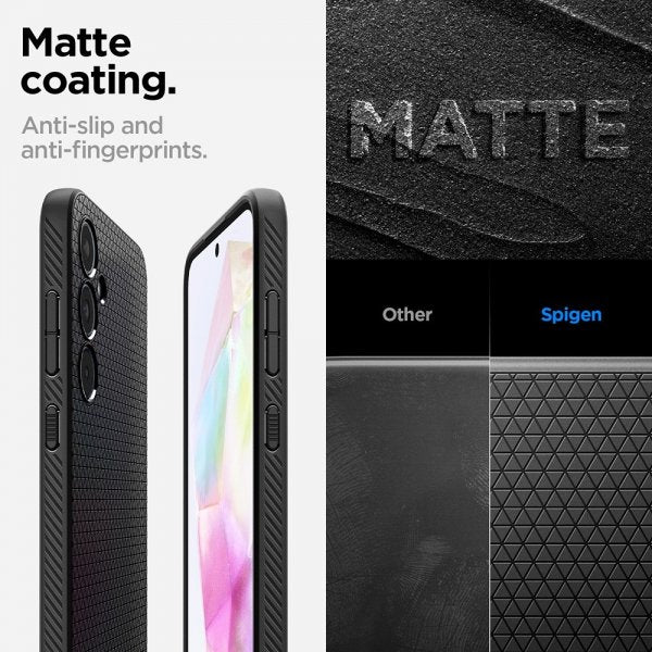 Spigen Samsung Galaxy A35 Deksel Liquid Air Matte Black