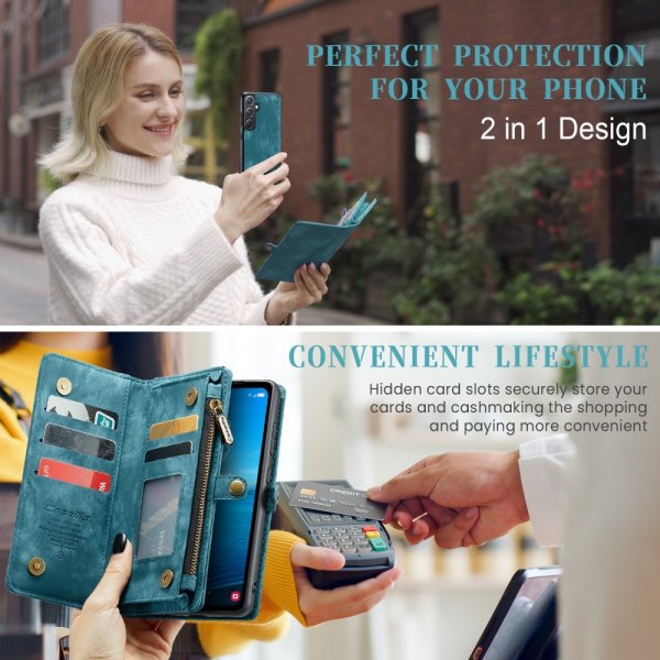 CaseMe Samsung Galaxy A36 Etui 008 Series Avtakbart Deksel Blå
