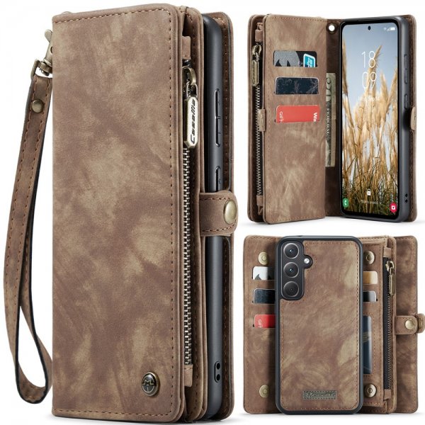 CaseMe Samsung Galaxy A36 Etui 008 Series Avtakbart Deksel Brun