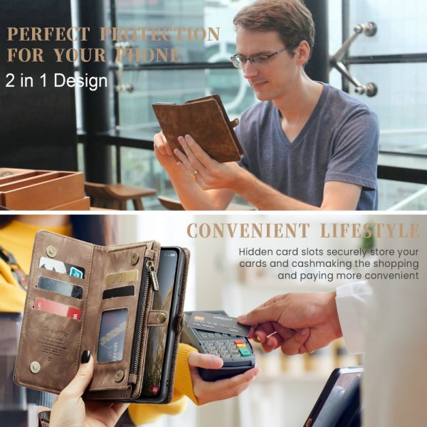 CaseMe Samsung Galaxy A36 Etui 008 Series Avtakbart Deksel Brun