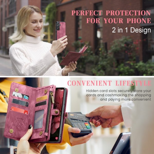 CaseMe Samsung Galaxy A36 Etui 008 Series Avtakbart Deksel Rød