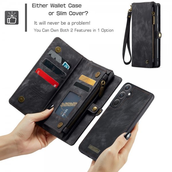 CaseMe Samsung Galaxy A36 Etui 008 Series Avtakbart Deksel Svart