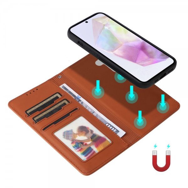Betopnice Samsung Galaxy A36 Etui Avtagbart Deksel 005 Brun