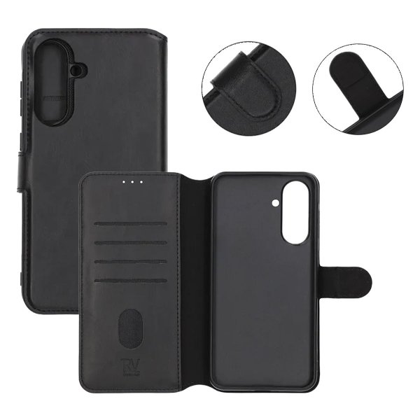 Rvelon Samsung Galaxy A36 Etui Detachable Wallet Case Svart