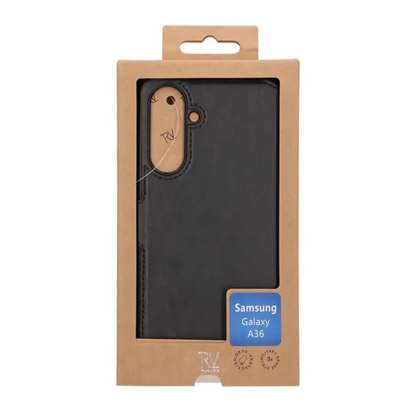 Rvelon Samsung Galaxy A36 Etui 4 Kortlomme Svart