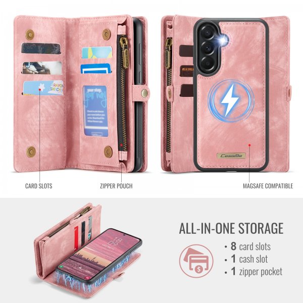 CaseMe Samsung Galaxy A37 Etui 008 Series Avtakbart Deksel Rosa
