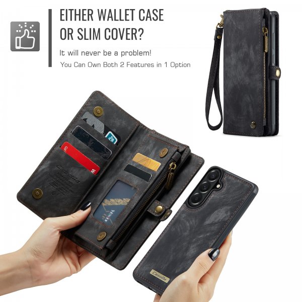 CaseMe Samsung Galaxy A37 Etui 008 Series Avtakbart Deksel Svart