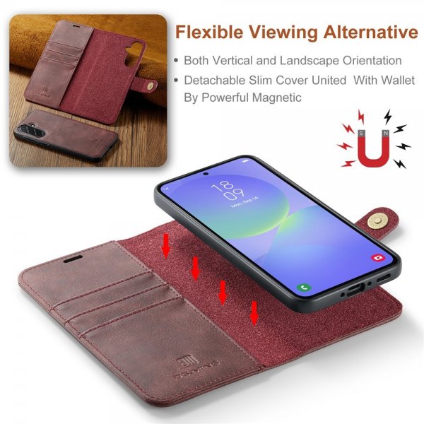 Dg.Ming Samsung Galaxy A37 Etui Avtagbart Deksel Rød