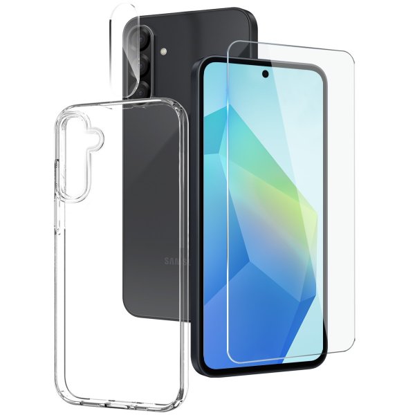 Northjo Samsung Galaxy A37 Deksel med Skjermbeskytter og Kamerabeskytter 3-i-1