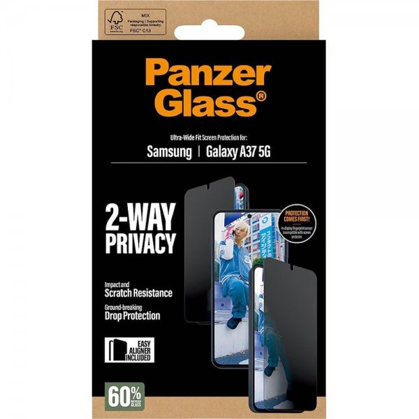 PanzerGlass Samsung Galaxy A37 Skjermbeskytter Ultra-Wide Fit Privacy EasyAligner
