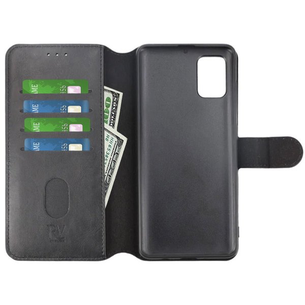 Rvelon Samsung Galaxy A51 Etui Detachable Wallet Case Svart