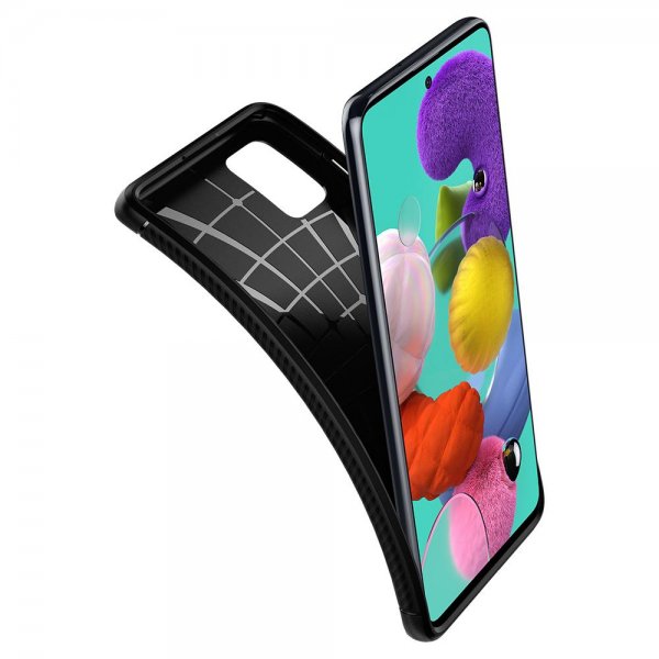 Spigen Samsung Galaxy A51 Deksel Rugged Armor Matte Black