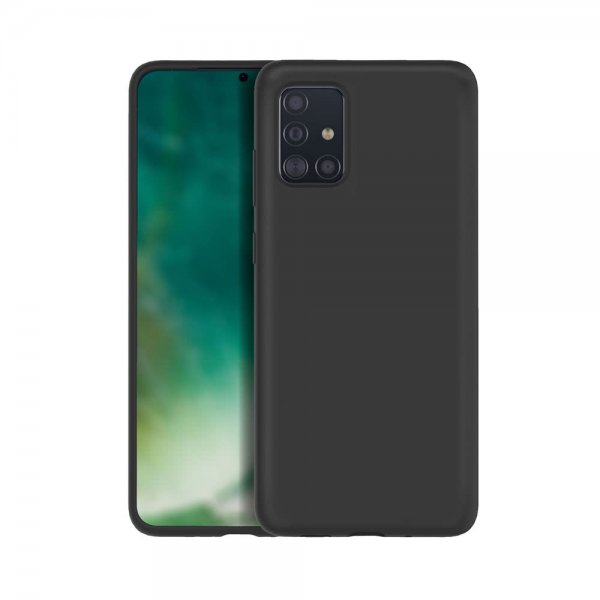Xqisit Samsung Galaxy A51 Deksel Silikoni Case Svart
