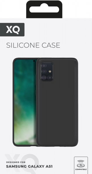 Xqisit Samsung Galaxy A51 Deksel Silikoni Case Svart