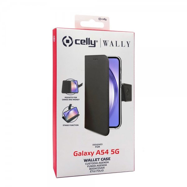 Celly Samsung Galaxy A54 5G Etui Wally Wallet Case Svart
