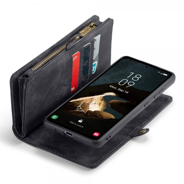 CaseMe Samsung Galaxy A55 Etui 008 Series Avtakbart Deksel Svart