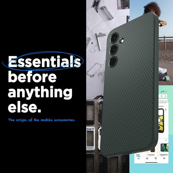 Spigen Samsung Galaxy A55 Deksel Liquid Air Abyss Green