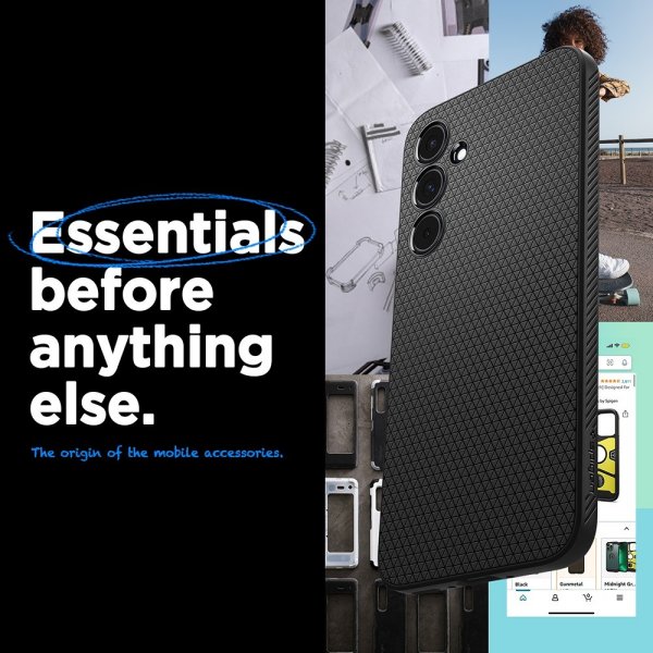 Spigen Samsung Galaxy A55 Deksel Liquid Air Matte Black