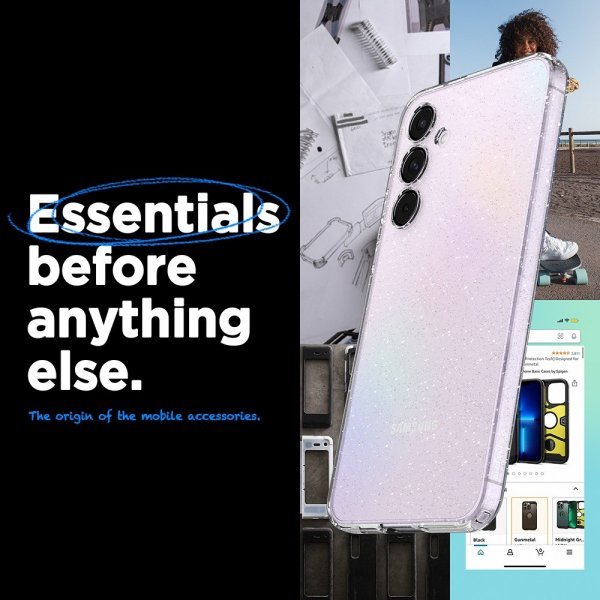 Spigen Samsung Galaxy A55 Deksel Liquid Crystal Glitter Crystal Quartz