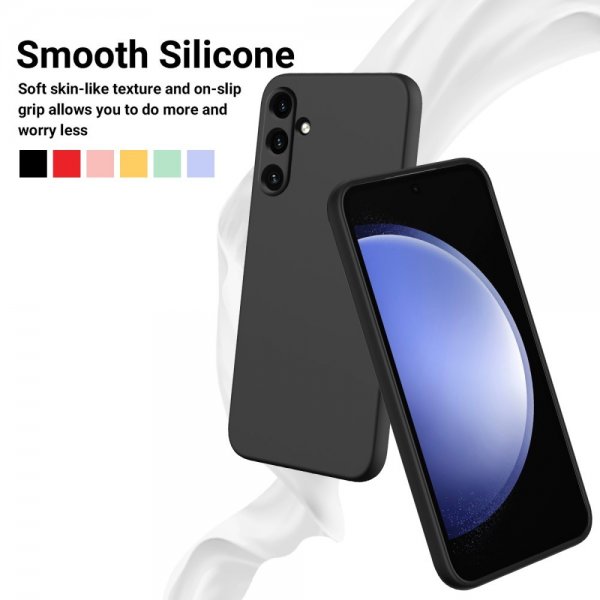 Samsung Galaxy A55 Deksel med Stropp Silikon Svart