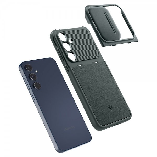Spigen Samsung Galaxy A55 Deksel Optik Armor Abyss Green