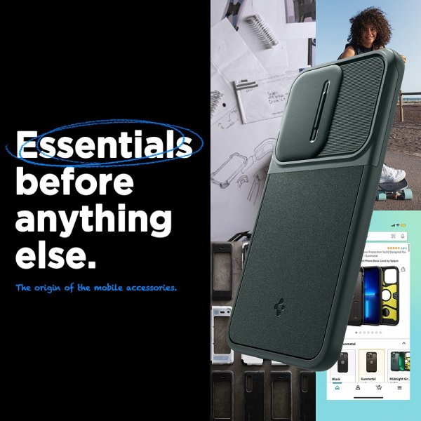 Spigen Samsung Galaxy A55 Deksel Optik Armor Abyss Green