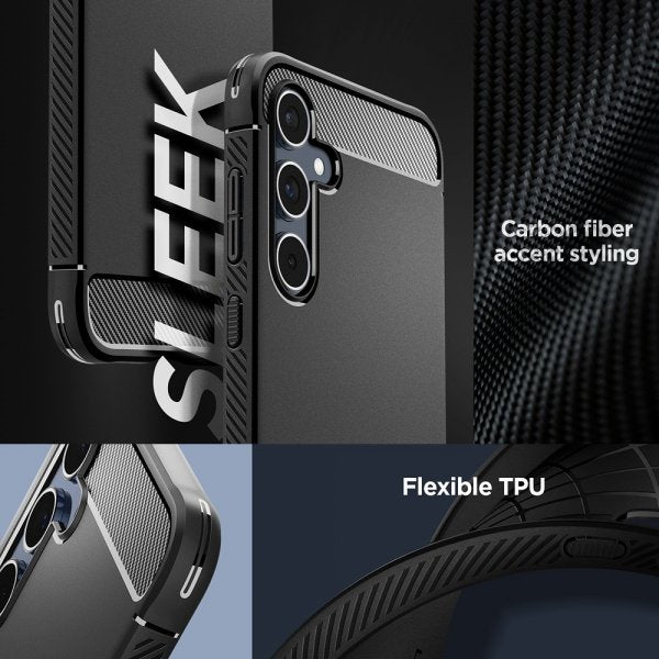 Spigen Samsung Galaxy A55 Deksel Rugged Armor Matte Black
