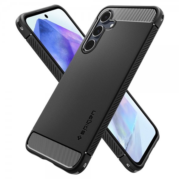Spigen Samsung Galaxy A55 Deksel Rugged Armor Matte Black