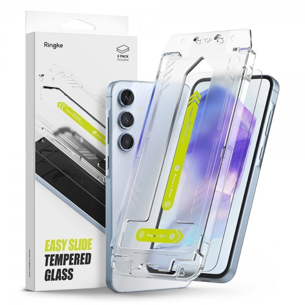Ringke Samsung Galaxy A55 Skjermbeskytter Easy Slide 2-pakning
