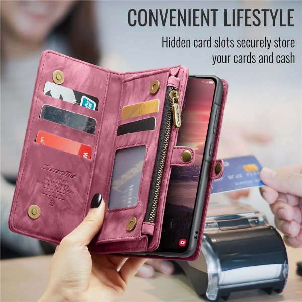 CaseMe Samsung Galaxy A56 Etui 008 Series Avtakbart Deksel Rød