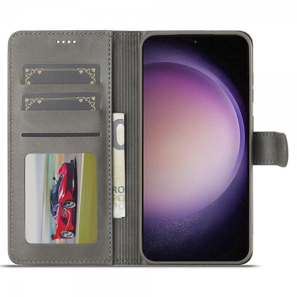 Lc.Imeeke Samsung Galaxy A56 Etui med Kortlomme stativfunksjon Grå