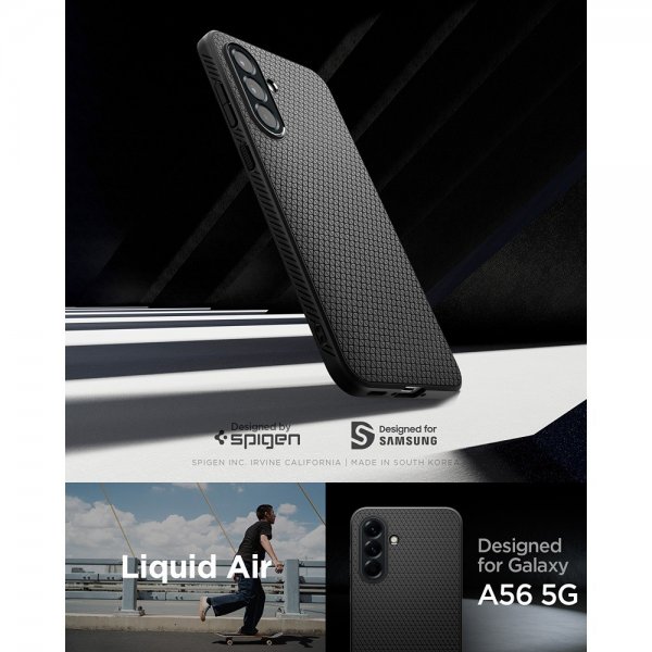 Spigen Samsung Galaxy A56 Deksel Liquid Air Matte Black