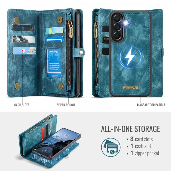 CaseMe Samsung Galaxy A57 Etui 008 Series Avtakbart Deksel Blå