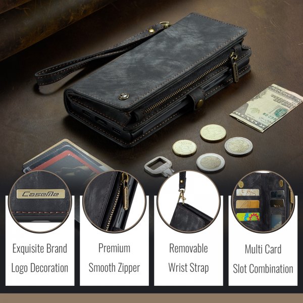 CaseMe Samsung Galaxy A57 Etui 008 Series Avtakbart Deksel Svart