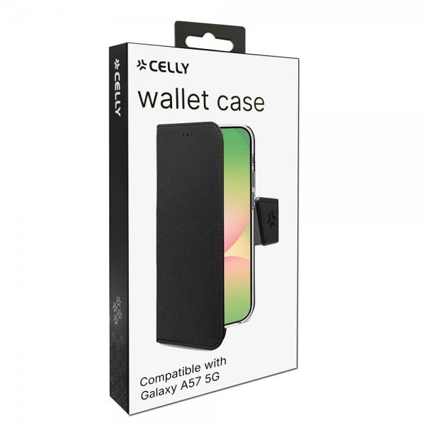 Celly Samsung Galaxy A57 Etui Wally Wallet Case Svart