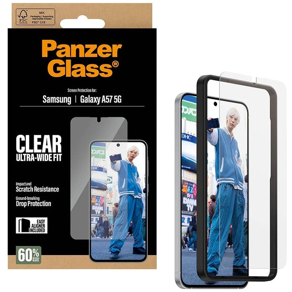 PanzerGlass Samsung Galaxy A57 Skjermbeskytter Ultra-Wide Fit EasyAligner