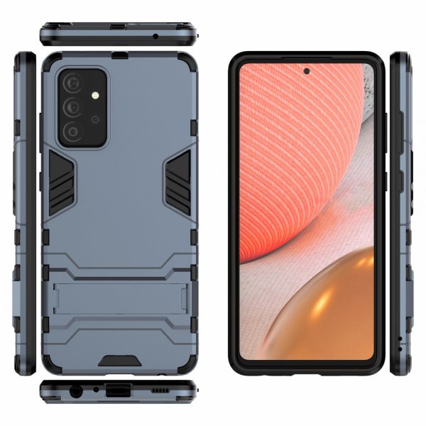Samsung Galaxy A72 Deksel Armor Stativfunksjon Blå