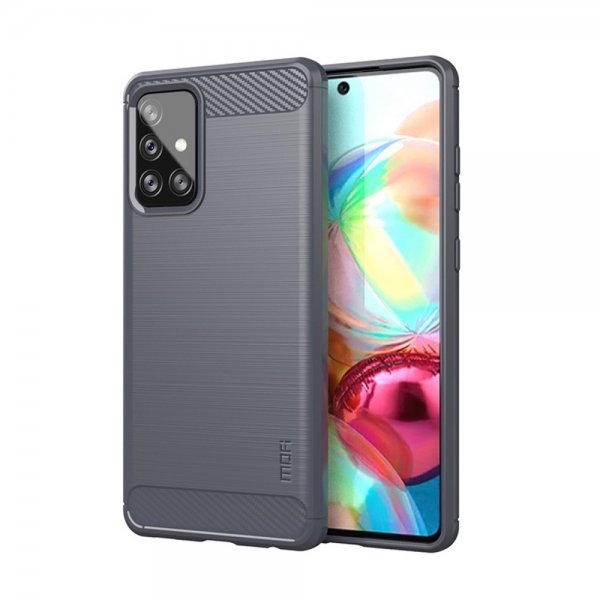 Mofi Samsung Galaxy A72 Deksel Børstet Karbonfibertekstur Grå