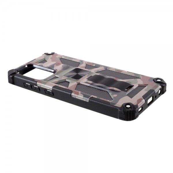 Samsung Galaxy A72 Deksel med Magnet Stativfunksjon Camouflage Grønn