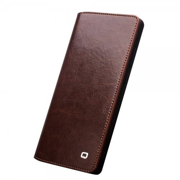 Qialino Samsung Galaxy Note 20 Ultra Etui Ekte Skinn Brun
