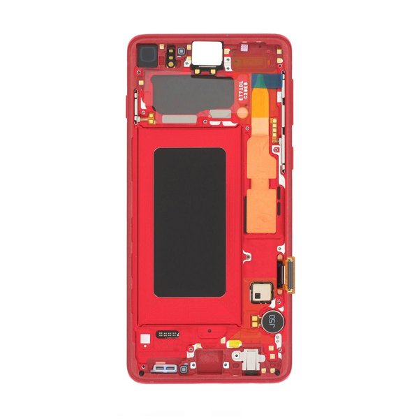 Samsung Samsung Galaxy S10 (SM-G973F) Skjerm med LCD Display Original - Rød