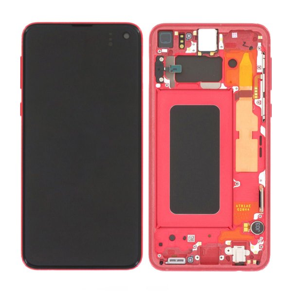 Samsung Samsung Galaxy S10e (SM-G970F) Skjerm med LCD Display Original - Rød
